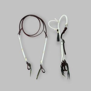 KIT CABEÇADA E RÉDEA PEIA DUPLA COLORS PHKT008 - Laranja